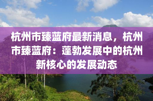 杭州市臻蓝府最新消息，杭州市臻蓝府：蓬勃发展中的杭州新核心的发展动态