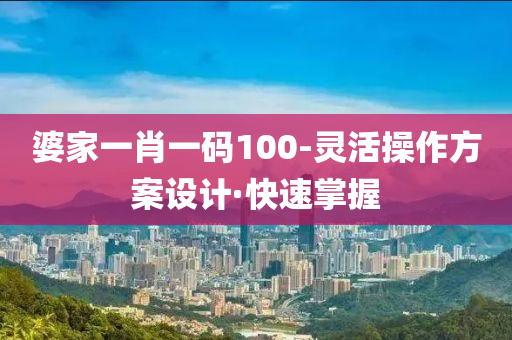 婆家一肖一码100-灵活操作方案设计·快速掌握