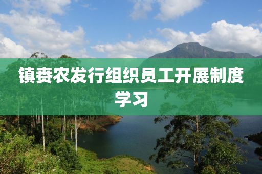 镇赉农发行组织员工开展制度学习