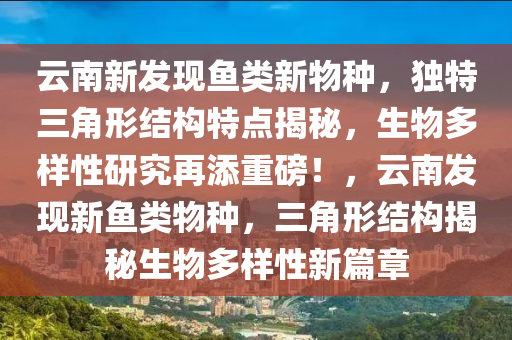 云南新发现鱼类新物种，独特三角形结构特点揭秘，生物多样性研究再添重磅！，云南发现新鱼类物种，三角形结构揭秘生物多样性新篇章