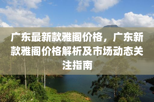 广东最新款雅阁价格，广东新款雅阁价格解析及市场动态关注指南