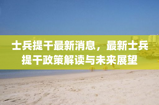 士兵提干最新消息，最新士兵提干政策解读与未来展望