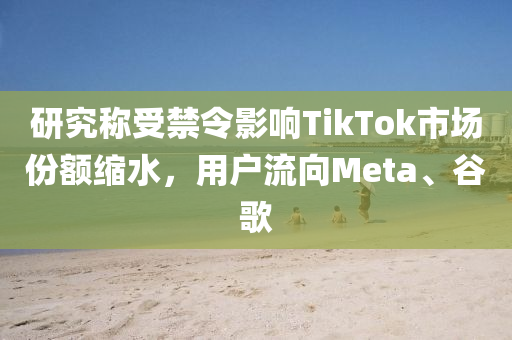 研究称受禁令影响TikTok市场份额缩水，用户流向Meta、谷歌