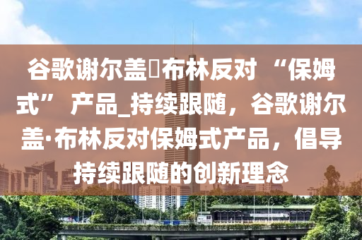 谷歌谢尔盖・布林反对 “保姆式” 产品_持续跟随，谷歌谢尔盖·布林反对保姆式产品，倡导持续跟随的创新理念