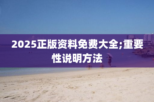 2025正版资料免费大全;重要性说明方法