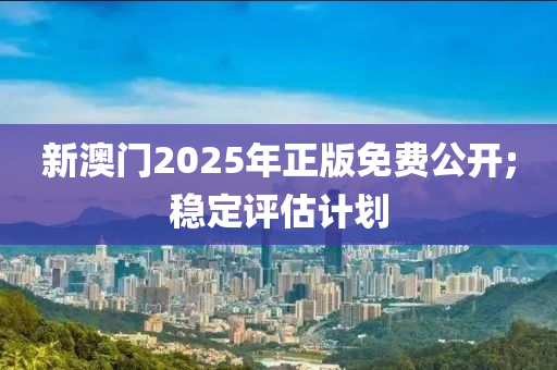 新澳门2025年正版免费公开;稳定评估计划