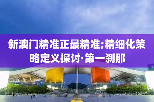 新澳门精准正最精准;精细化策略定义探讨·第一刹那