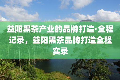 益阳黑茶产业的品牌打造·全程记录，益阳黑茶品牌打造全程实录
