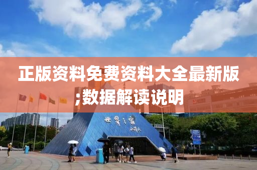 正版资料免费资料大全最新版;数据解读说明