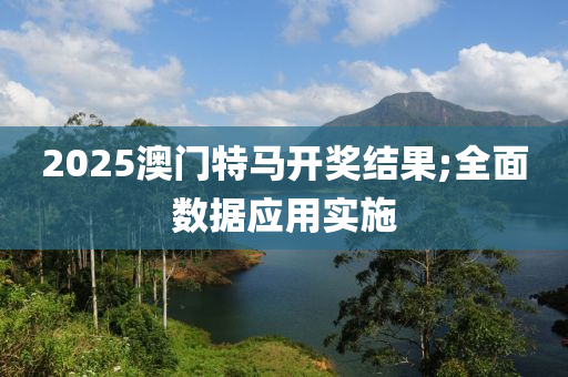 2025澳门特马开奖结果;全面数据应用实施