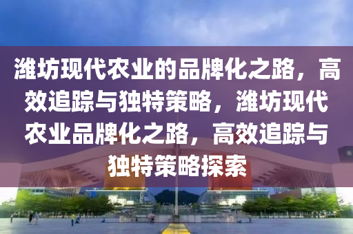 潍坊现代农业的品牌化之路，高效追踪与独特策略，潍坊现代农业品牌化之路，高效追踪与独特策略探索