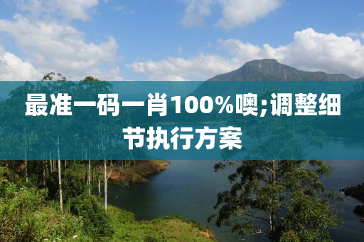 最准一码一肖100%噢;调整细节执行方案
