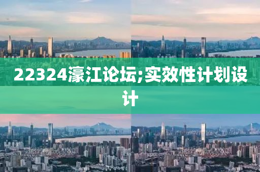 22324濠江论坛;实效性计划设计