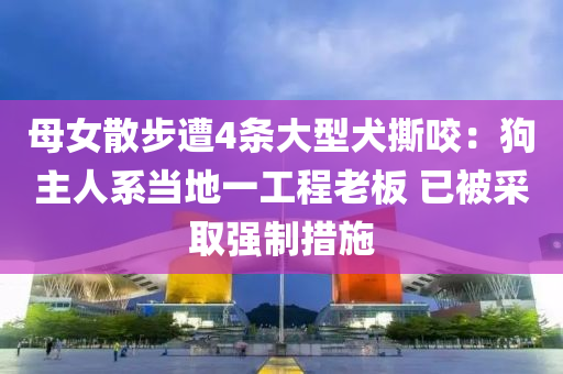 母女散步遭4条大型犬撕咬：狗主人系当地一工程老板 已被采取强制措施