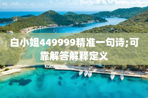 白小姐449999精准一句诗;可靠解答解释定义