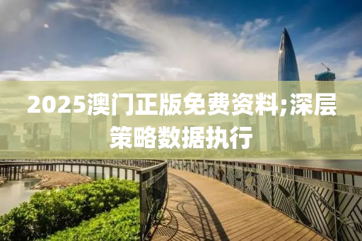 2025澳门正版免费资料;深层策略数据执行