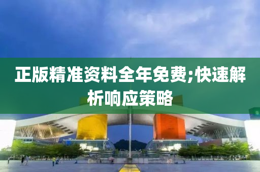 正版精准资料全年免费;快速解析响应策略