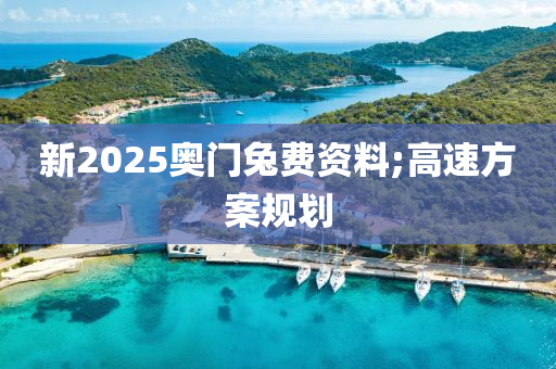 新2025奥门兔费资料;高速方案规划