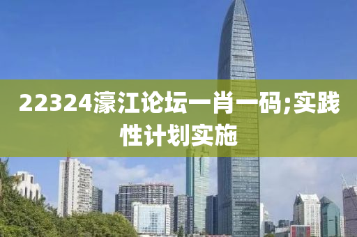 22324濠江论坛一肖一码;实践性计划实施
