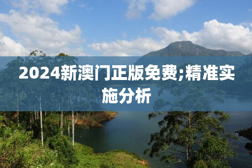 2024新澳门正版免费;精准实施分析