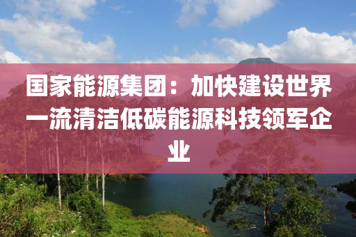 国家能源集团：加快建设世界一流清洁低碳能源科技领军企业