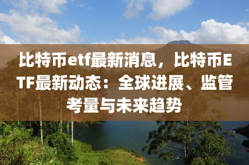 比特币etf最新消息，比特币ETF最新动态：全球进展、监管考量与未来趋势