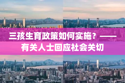 三孩生育政策如何实施？——有关人士回应社会关切