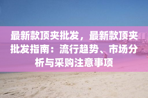 最新款顶夹批发，最新款顶夹批发指南：流行趋势、市场分析与采购注意事项