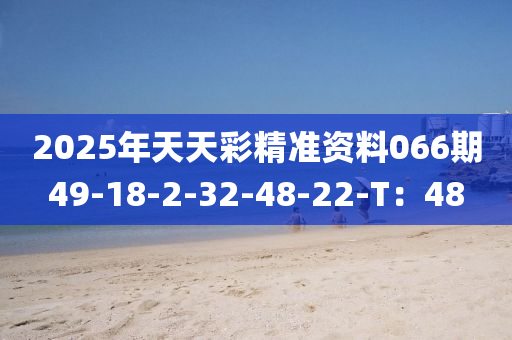 2025年天天彩精准资料066期49-18-2-32-48-22-T：48