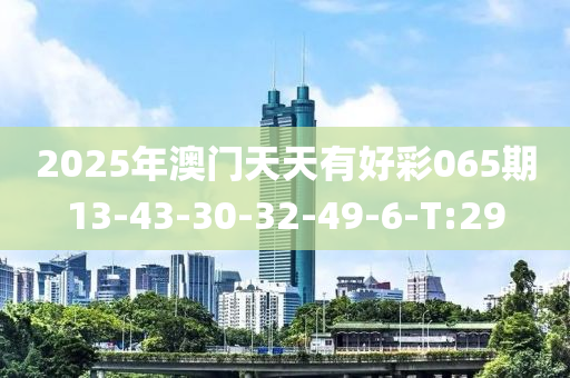 2025年澳门天天有好彩065期13-43-30-32-49-6-T:29