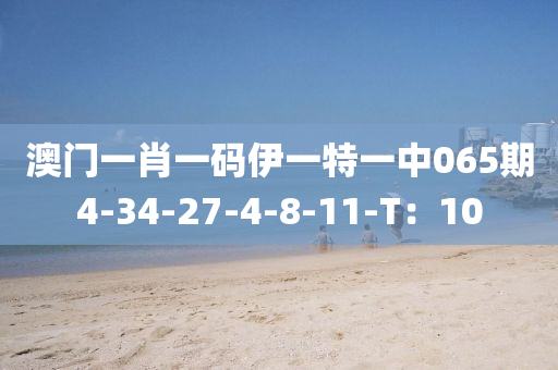 澳门一肖一码伊一特一中065期4-34-27-4-8-11-T：10