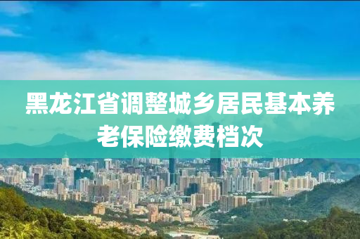 黑龙江省调整城乡居民基本养老保险缴费档次