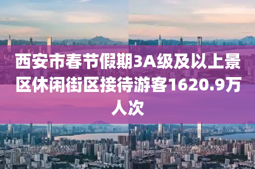 西安市春节假期3A级及以上景区休闲街区接待游客1620.9万人次