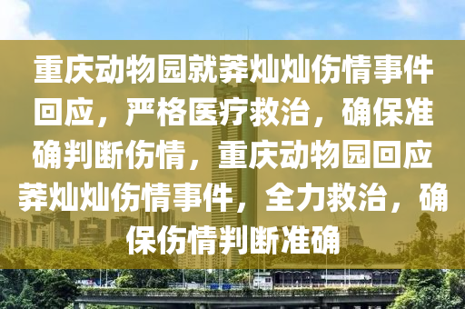 重庆动物园就莽灿灿伤情事件回应，严格医疗救治，确保准确判断伤情，重庆动物园回应莽灿灿伤情事件，全力救治，确保伤情判断准确