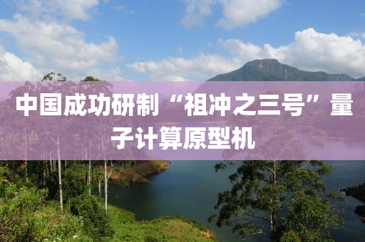 中国成功研制“祖冲之三号”量子计算原型机