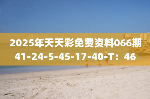 2025年天天彩免费资料066期41-24-5-45-17-40-T：46