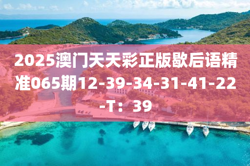 2025澳门天天彩正版歇后语精准065期12-39-34-31-41-22-T：39