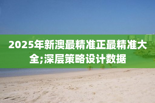 2025年新澳最精准正最精准大全;深层策略设计数据
