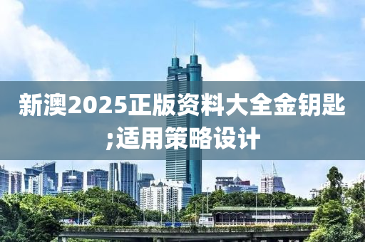 新澳2025正版资料大全金钥匙;适用策略设计