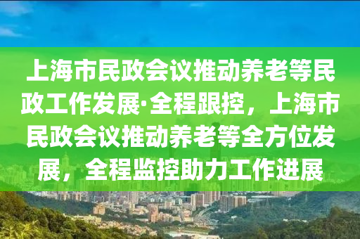 上海市民政会议推动养老等民政工作发展·全程跟控，上海市民政会议推动养老等全方位发展，全程监控助力工作进展