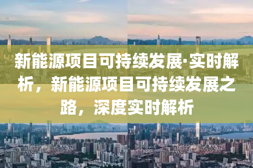 新能源项目可持续发展·实时解析，新能源项目可持续发展之路，深度实时解析