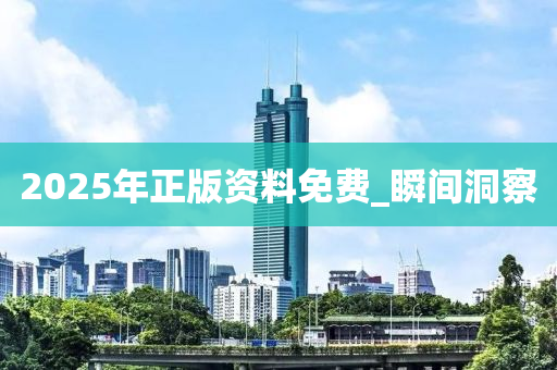 2025年正版资料免费_瞬间洞察