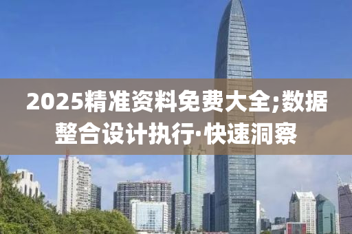 2025精准资料免费大全;数据整合设计执行·快速洞察