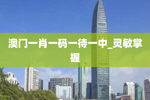 澳门一肖一码一待一中_灵敏掌握