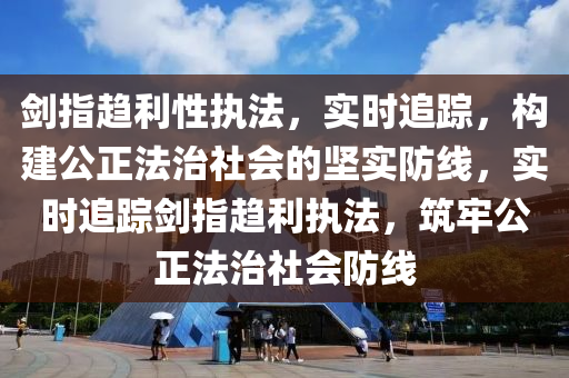 剑指趋利性执法，实时追踪，构建公正法治社会的坚实防线，实时追踪剑指趋利执法，筑牢公正法治社会防线