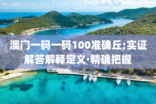 澳门一码一码100准确丘;实证解答解释定义·精确把握
