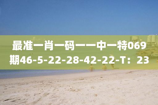 最准一肖一码一一中一特069期46-5-22-28-42-22-T：23