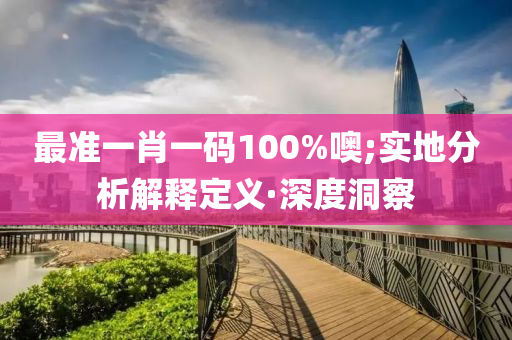 最准一肖一码100%噢;实地分析解释定义·深度洞察