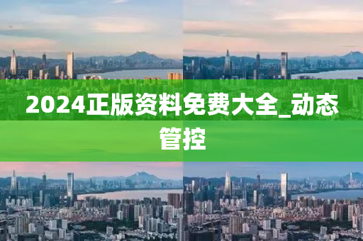 2024正版资料免费大全_动态管控