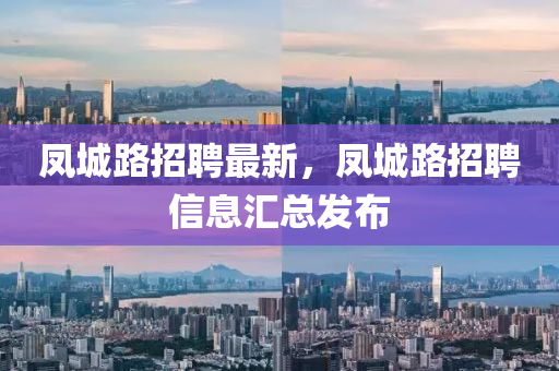 凤城路招聘最新，凤城路招聘信息汇总发布